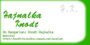 hajnalka knodt business card